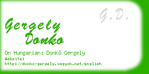 gergely donko business card